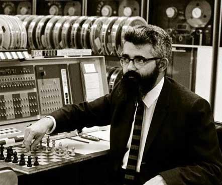 John McCarthy playing chess