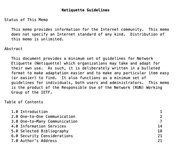 Netiquette